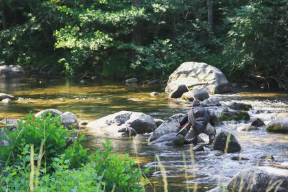 Pêcheur dans le Lot, Lozère